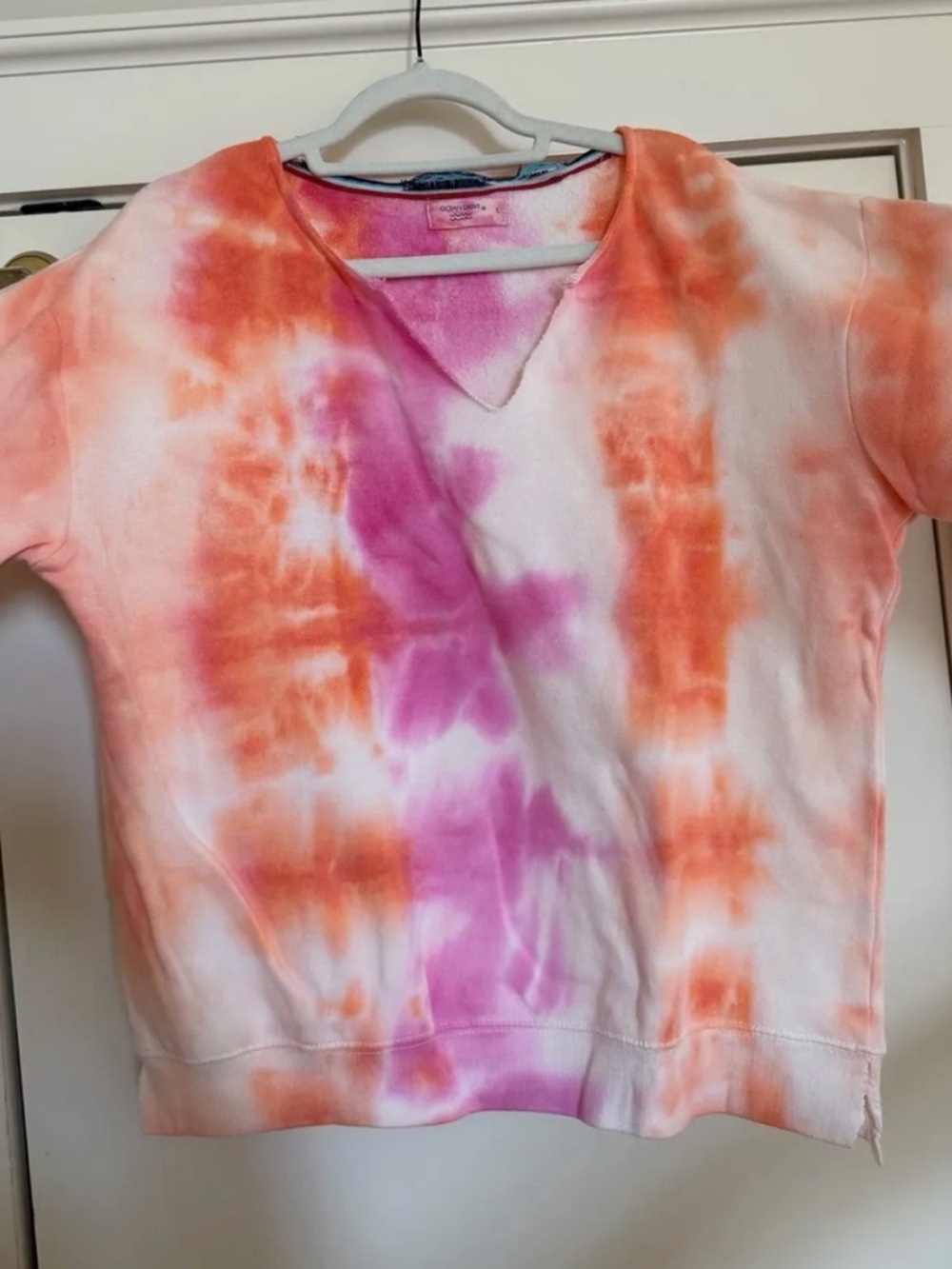 Ocean Drive Pink & Orange Tie-Dye Sweatshirt